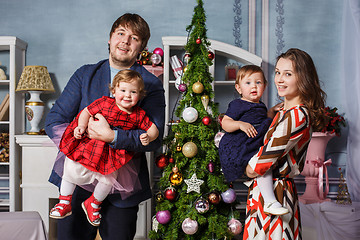 Image showing Loving family with two children