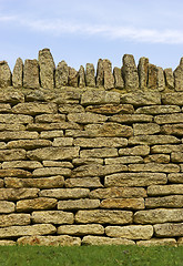 Image showing Dry stone wall detail