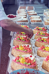 Image showing Manual cakes production