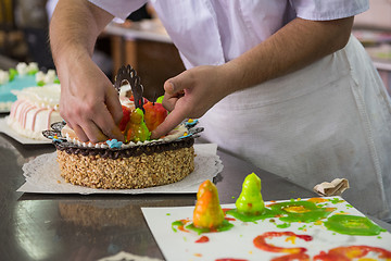 Image showing Manual cakes production