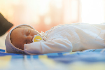 Image showing Sleeping newborn baby