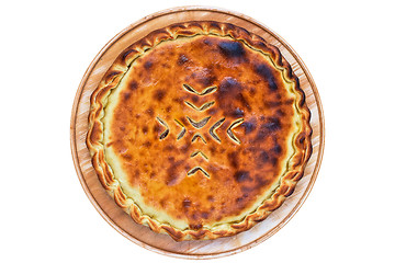 Image showing ossetian pie on a white