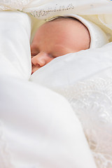 Image showing Sleeping newborn baby