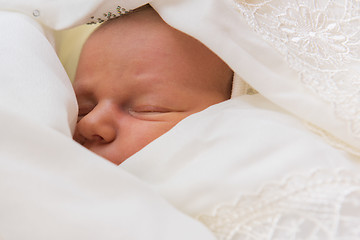 Image showing Sleeping newborn baby