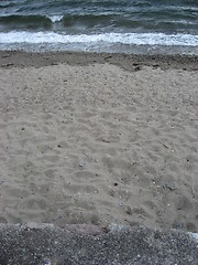 Image showing Rock, sand, sea