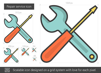 Image showing Repair service line icon.