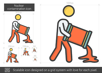 Image showing Nuclear contamination line icon.