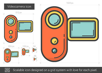 Image showing Videocamera line icon.