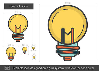 Image showing Idea bulb line icon.