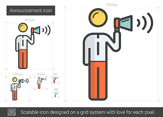 Image showing Announcement line icon.