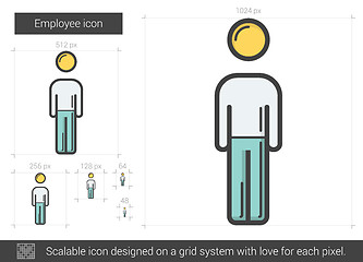 Image showing Employee line icon.