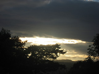 Image showing Dark sky at sunset