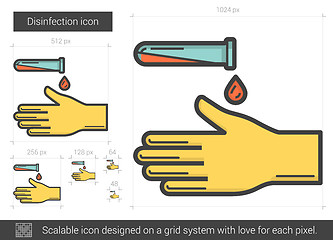 Image showing Disinfection line icon.
