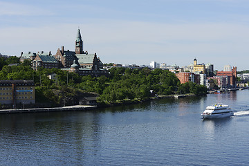 Image showing STOCKHOLM, SWEDEN  – JUNE 16, 2017: View of the Stockholm cent