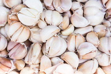 Image showing Fresh garlics on local market.