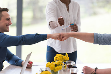 Image showing Multiethnic startup business team on meeting