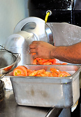 Image showing Sliced tomatoes.