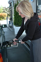 Image showing Pumping gas.