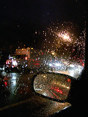 Image showing Driving in hurricane.