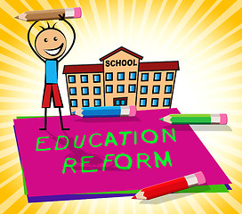 Image showing Education Reform Displays Changing Learning 3d Illustration