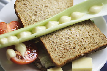 Image showing wholemeal salad sandwich