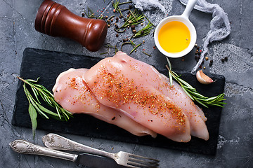 Image showing raw chicken fillet