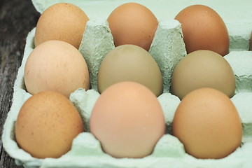 Image showing fresh free-range chicken eggs