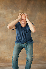 Image showing Screaming Senior Man