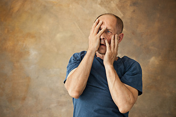 Image showing Screaming Senior Man