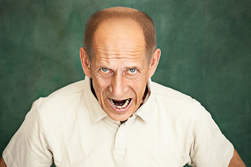 Image showing Screaming Senior Man