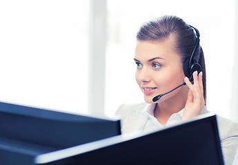 Image showing friendly female helpline operator