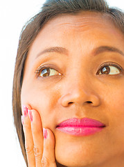 Image showing Healthy Skin Woman Shows Care And Wellness