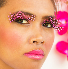 Image showing Artificial Eyelash Beauty Shows Fashion Closeup Girl