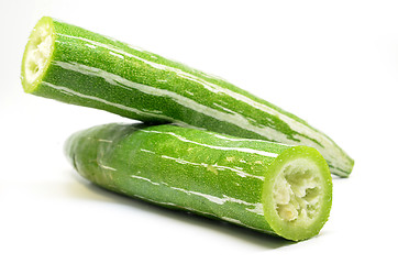 Image showing Sliced Snake gourd