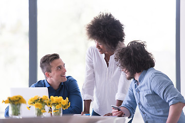 Image showing Multiethnic startup business team on meeting