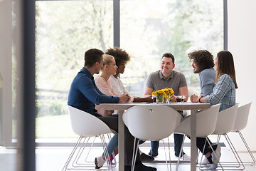 Image showing Multiethnic startup business team on meeting