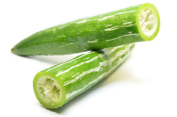 Image showing Sliced Snake gourd