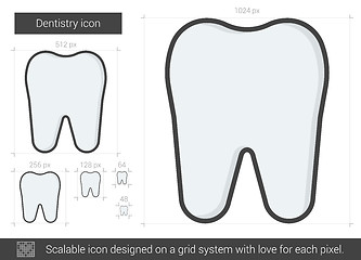 Image showing Dentistry line icon.