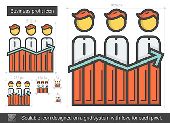 Image showing Business profit line icon.