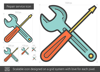 Image showing Repair service line icon.