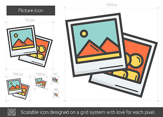 Image showing Picture line icon.