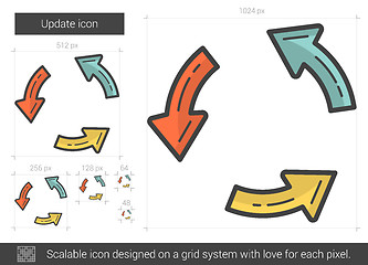 Image showing Update line icon.