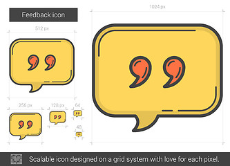 Image showing Feedback line icon.