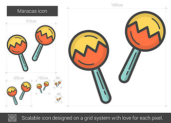 Image showing Maracas line icon.