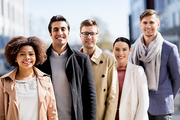 Image showing international group of people on city street