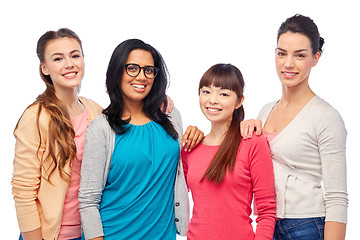 Image showing international group of happy smiling women