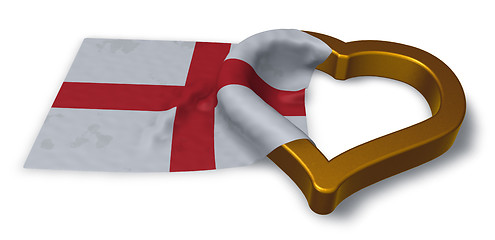 Image showing  flag of england and heart symbol - 3d rendering