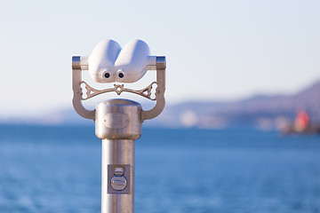 Image showing Telescope on a shore.