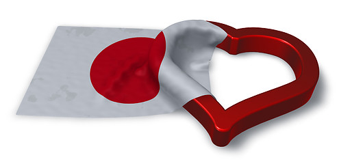 Image showing flag of japan and heart symbol - 3d rendering