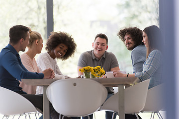 Image showing Multiethnic startup business team on meeting